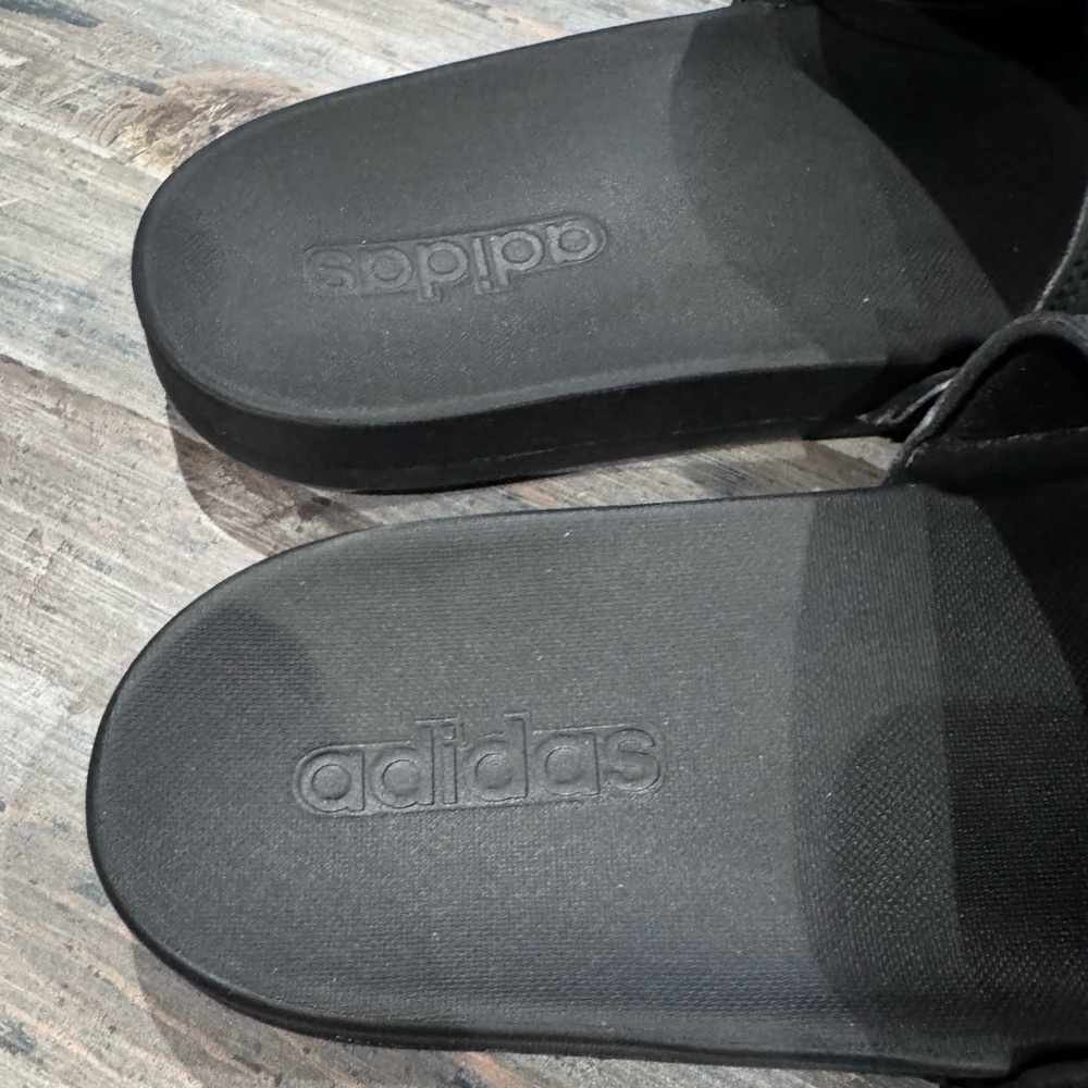 Adidas Black Adilette Comfort Slide Sandals - Picture 5 of 7